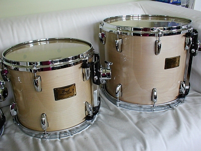 Pearl Masters Studio BRX 5 drum shell pack drum kit with cases