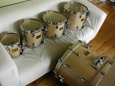 Pearl Masters Studio BRX 5 drum shell pack drum kit with cases